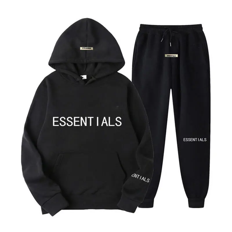 Black Essential Spring Tracksuit