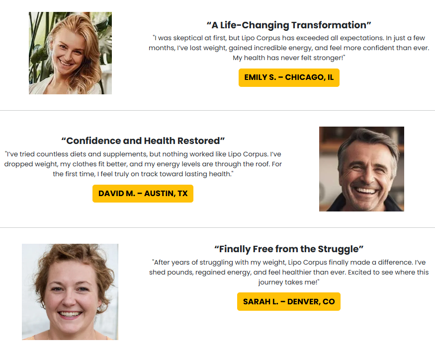 Lipo Corpus Testimonials