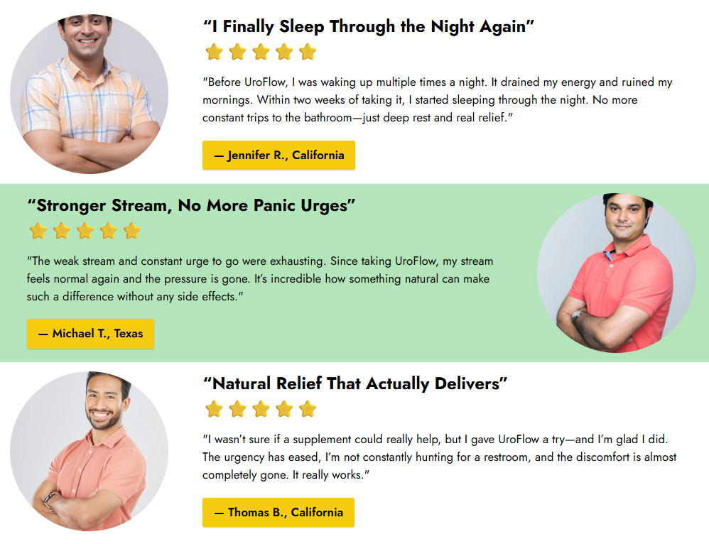 UroFlow Testimonials