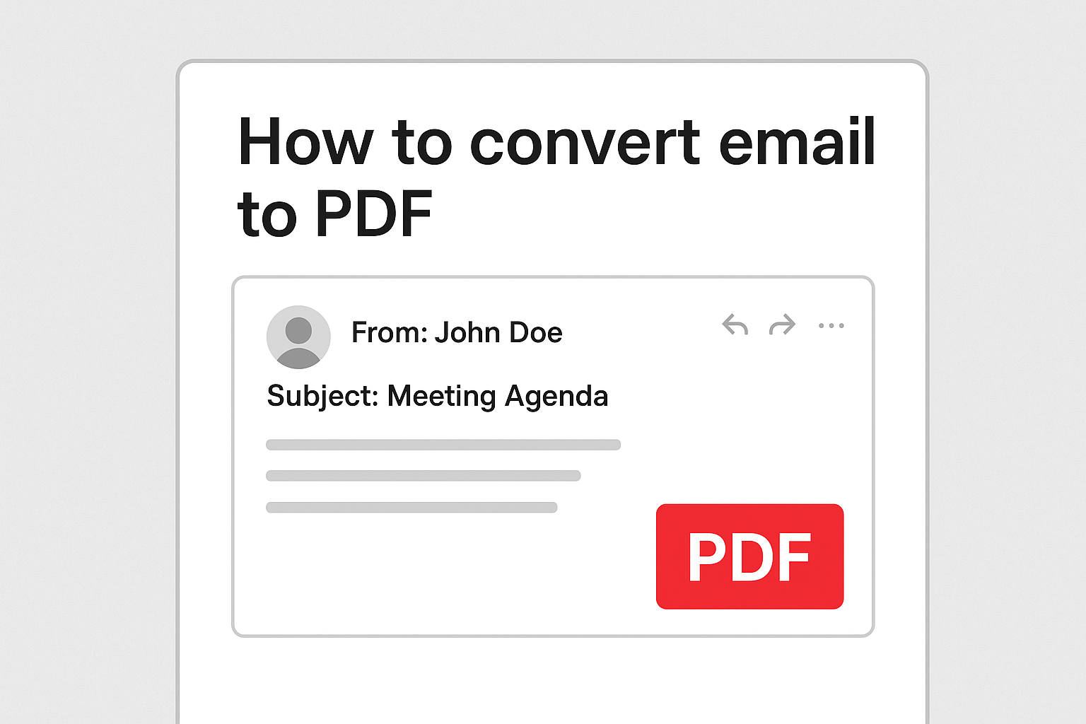 convert email to PDF